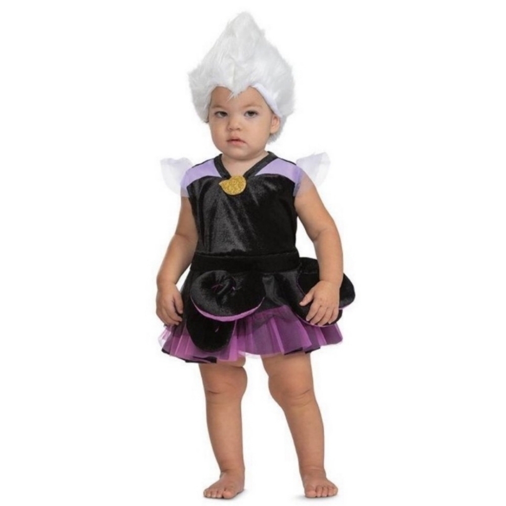 NWT Disney Costume Infant Baby Ursula The Little Mermaid 3 Piece Set 6-12M New
